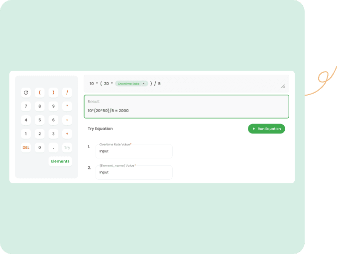 PeopleMate payroll formula builder interface