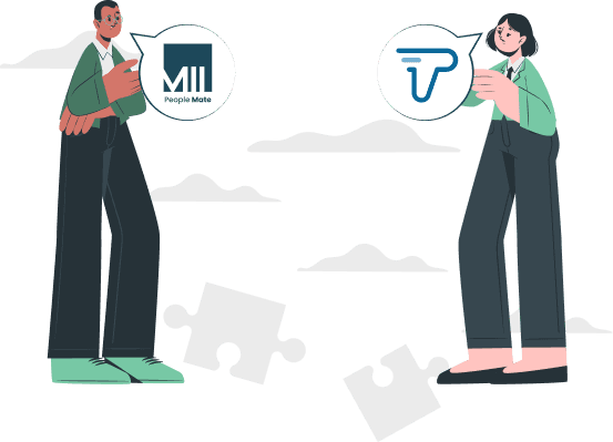 Illustration of employer and candidate collaboration